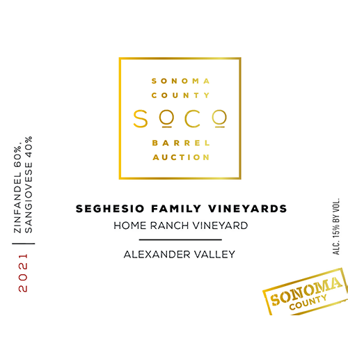 2021 Seghesio Family Vineyard SoCo Barrel Auction Red Blend, Alexander Valley 750ML