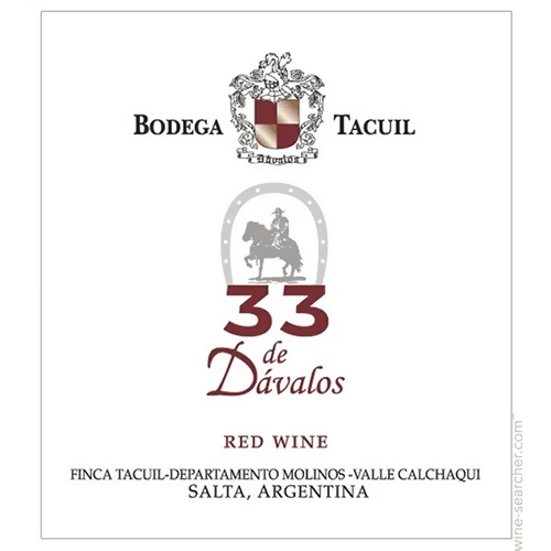 2020 Tacuil 33 de Dávalos, Salta, Argentina 750ML