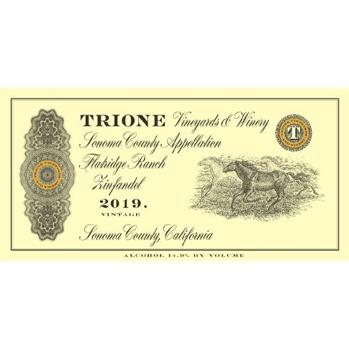 2019 Trione Vineyards Zinfandel, Flatridge Ranch, Sonoma Coast 750ML (93 Points - Wine & Spirits)