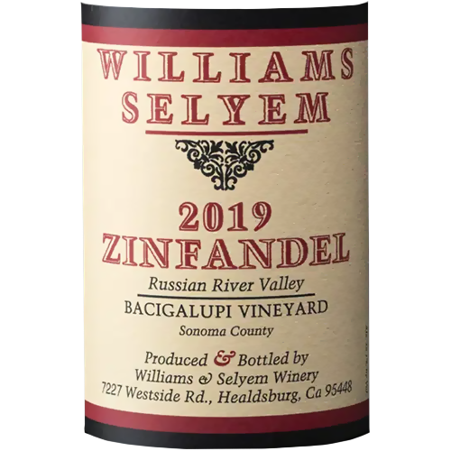 2019 Williams Selyem Zinfandel Bacigalupi 750ML