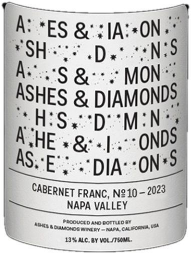 2023 Ashes & Diamonds Cabernet Franc No. 10, Napa Valley 750ML