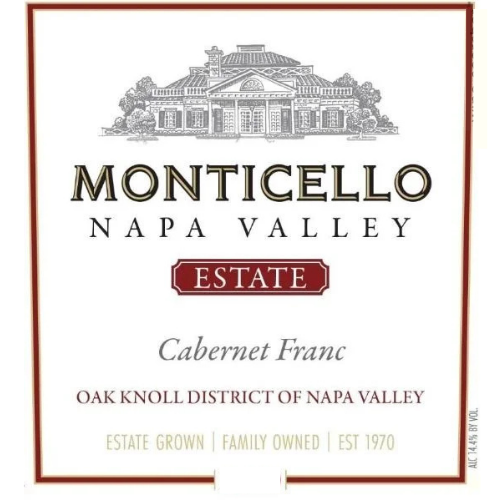 2017 Monticello Vineyards Estate Grown Cabernet Franc, Oak Knoll 750ML